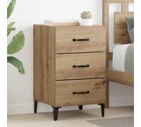 vidaXL Armario de Noche Roble Artesanal 40 x 40.5 x 66 cm, Mesa de Noche Elegante, mesita rústica, Almacenamiento Compacto, Mueble Funcional para tu habitación Moderna