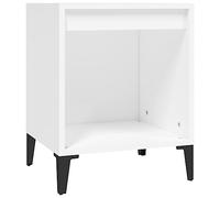 vidaXL Mesita de Noche Mesilla Mueble Cajón Auxiliar Almacenamiento Estante Cómoda Dormitorio Habitación Salón Sala de Estar Hogar Blanco