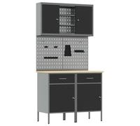 vidaXL Mesita de noche moderna gris de hormigón con 2 cajones Elegante mesita de noche para dormitorio | MDF y hormigón muebles de acento compactos pequeñas mesitas de noche rectangulares