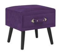 Vidaxl mesita de noche morado oscuro 40x35x40 cm terciopelo