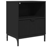 vidaXL Mesita de noche mueble de cama moderno contemporáneo carrito de almacenamiento lateral pequeño simple minimalista