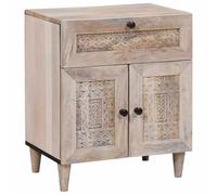 vidaXL Mesita de noche pequeña - Mesita de noche para muebles, decoración del hogar, almacenamiento, soporte para lámpara, interior, decoración rústica para dormitorio