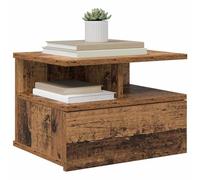 vidaXL Mesita flotante con cajón 2 piezas Madera Vieja 40×31×27 cm Moderna, ahorro de espacio