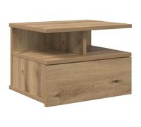 vidaXL Mesita Flotante con cajón Roble Artisan 40 x 31 x 27 cm, Mesita Moderna, solución compacta para el Dormitorio, Estante Flotante, Almacenamiento Elegante y ahorrador de Espacio