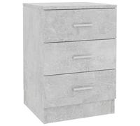 vidaXL Mesita Noche Contrachapada Mobiliario Dormitorio Decoración Interior Casa Diseño Elegante Clásica Duradera Robusta Gris Hormigón 38x35x56cm