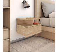 vidaXL Mesita Noche Flotante Contrachapada Hogar Decoración Diseño Sencillo Elegante Práctico Compacto Útil Color 40x31x27cm