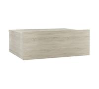 Vidaxl mesita noche flotantes contrachapada color roble 40x30x15 cm