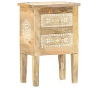 vidaXL Mesita Noche Pintada a Mesilla Dormitorio Auxiliar Cómoda Armario Almacenamiento Decoración Interior Dormitorio Madera de Mango