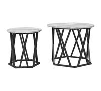 vidaXL Mesitas apilables 2 Unidades Madera de ingeniería Gris Sonoma