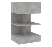 Vidaxl mesitas de noche 2 uds gris hormigón 40x35x70 cm