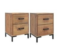 Vidaxl mesitas de noche 2 uds madera maciza de pino 36x30x45 cm