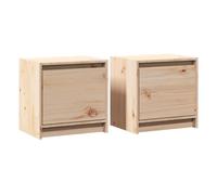 vidaXL Mesitas de noche Madera maciza de pino 40x30,5x40 cm Pack de 2