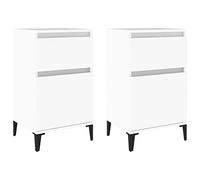vidaXL Mesitas de Noche Blancas 2 uds 40x35x70 cm