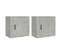 Vidaxl mesitas de noche de pared 2 uds gris hormigón 50x30x47 cm