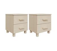 Vidaxl mesitas noche 2 uds hamar pino macizo marrón miel 40x35x44,5 cm