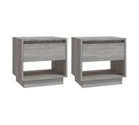 Vidaxl mesitas noche 2 uds madera ingeniería gris sonoma 45x34x44 cm