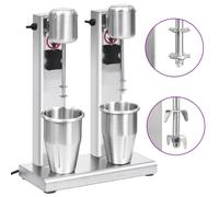 VidaXL Mezclador De Batidos Con Dos Vasos De Acero Inoxidable 2 L