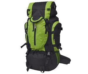 vidaXL Mochila de Senderismo Excursionismo XXL Hidrófuga 75 L Negro y Verde