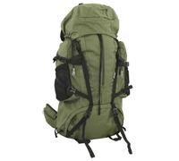 vidaXL Mochila de Senderismo Tela Oxford Verde Militar 100 l, Mochila Camping, Mochila de Exterior, Bolsa Senderismo, Mochila Senderismo Ligera