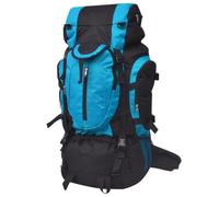 vidaXL Mochila Excursionismo XXL Impermeable Poliéster Capacidad 75 L Negro Azul