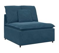 vidaXL Módulo Central de sofá Modular con Cojines, Color Azul, 100 cm