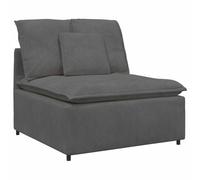 vidaXL Módulo Central de sofá Modular con Cojines, Gris Oscuro, 100 cm