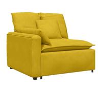 vidaXL Módulo de reposabrazos para sofá Modular con Cojines, Color Amarillo, 100 cm