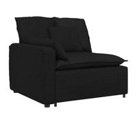 vidaXL Módulo de reposabrazos para sofá Modular con Cojines, Color Negro, 100 cm