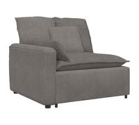 vidaXL Módulo de reposabrazos para sofá Modular con Cojines, Gris Claro, 100 cm