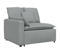 vidaXL Módulo de reposabrazos para sofá Modular con Cojines, Gris Claro, 100 cm
