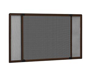 vidaXL Mosquitera Extensible para Ventanas Malla Deslizante Insecto Mosca Avispa Abeja Balcón Terraza Persiana Protección Marrón (75-143) X50 cm