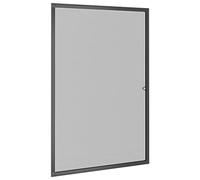 vidaXL Mosquitera para Ventanas, Malla de Protección contra Mosquitos y Moscas, Tela Mosquitera Recortable con Marco, Gris Antracita 90x120 cm