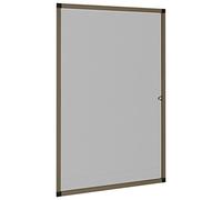 vidaXL Mosquitera para Ventanas, Malla de Protección contra Mosquitos y Moscas, Tela Mosquitera Recortable con Marco, Marrón 90x120 cm