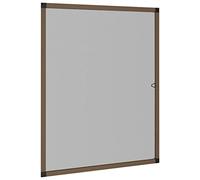 vidaXL Mosquitera para Ventanas, Malla de Protección contra Mosquitos y Moscas, Tela Mosquitera Recortable con Marco, Marrón 80x100 cm