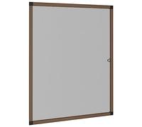 vidaXL Mosquitera para Ventanas, Malla de Protección contra Mosquitos y Moscas, Tela Mosquitera Recortable con Marco, Marrón 100x120 cm