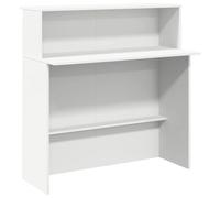 vidaXL Mostrador de recepción blanco 100x50x103,5 cm madera ingeniería, mostrador de recepción, mostrador de recepción de oficina, mostrador de caja