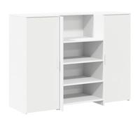 vidaXL Mostrador de recepción blanco 135x50x103,5 cm madera ingeniería, mostrador de recepción, mostrador de recepción de oficina, mostrador de caja