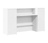 vidaXL Mostrador de recepción blanco 180x50x103,5 cm madera ingeniería, mostrador de recepción, mostrador de recepción de oficina, mostrador de caja
