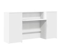 vidaXL Mostrador de recepción Blanco 200x50x103,5 cm Madera ingeniería, mostrador de recepción, mostrador de recepción de Oficina, mostrador de Caja