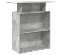 vidaXL Mostrador de recepción Gris hormigón 100x40x104 cm, mostrador de recepción, mostrador de recepción de Oficina, mostrador de Caja