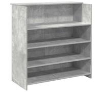 vidaXL Mostrador de recepción Gris hormigón 100x50x103,5 cm, mostrador de recepción, mostrador de recepción de Oficina, mostrador de Caja
