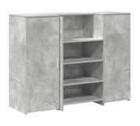 vidaXL Mostrador de recepción Gris hormigón 135x50x103,5 cm para oficina/caja