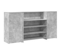 vidaXL Mostrador de recepción gris hormigón 200x50x103,5 cm, mostrador de recepción, mostrador de recepción de oficina, mostrador de caja