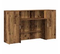 vidaXL Mostrador de recepción madera vieja 180x50x103,5 cm, mostrador de recepción, mostrador de recepción de oficina, mostrador de caja