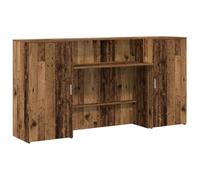 vidaXL Mostrador de recepción madera vieja 200x50x103,5 cm, mostrador de recepción, mostrador de recepción de oficina, mostrador de caja