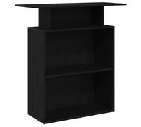 vidaXL Mostrador de recepción Negro 100x40x104 cm Madera de ingeniería