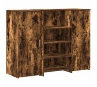 vidaXL Mostrador de recepción Roble Ahumado 135x50x103,5 cm