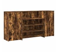 vidaXL Mostrador de recepción Roble Ahumado 200x50x103,5 cm, mostrador de recepción, mostrador de recepción de Oficina, mostrador de Caja