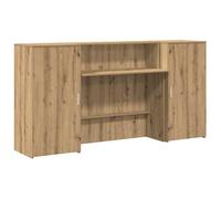 vidaXL Mostrador de recepción roble artisian 200x50x103,5 cm, mostrador de recepción, mostrador de recepción de oficina, mostrador de caja