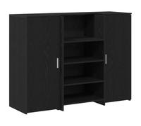 vidaXL Mostrador de recepción roble negro 135x50x103,5 cm, mostrador de recepción, mostrador de recepción de oficina, mostrador de caja